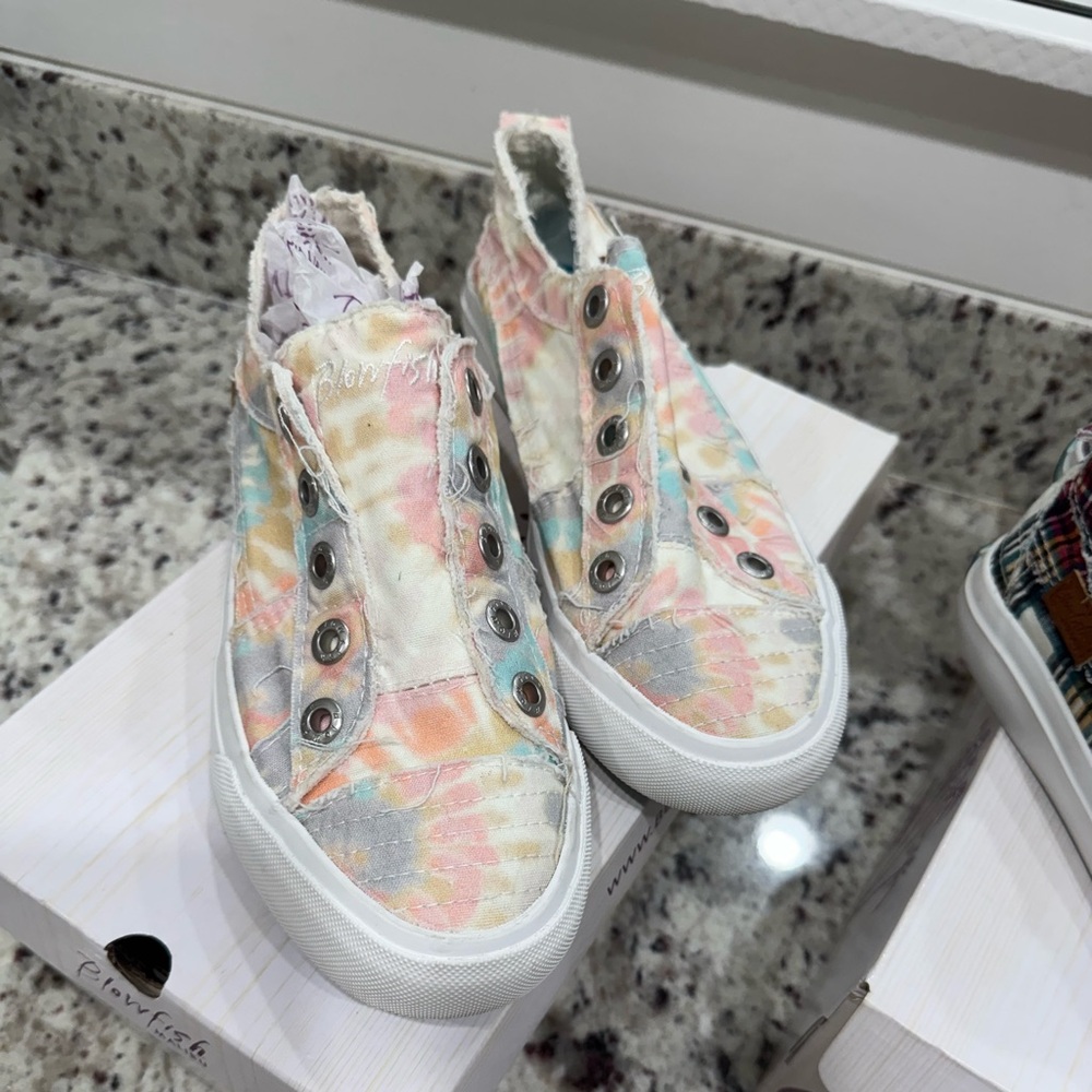 Blowfish Pink and Blue multi pastel sneakers